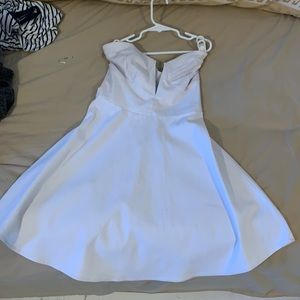 Nasty gal white sleeveless dress with deep v